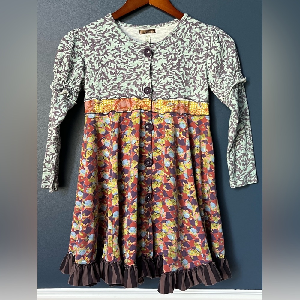 Matilda Jane Vintage Long Sleeve ruffle dress size 12. 1303